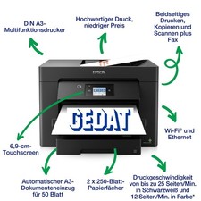 EPSON WorkForce WF-7830DTWF All-In-One-DIN A3-Drucker - Schwarz NEU & OVP