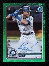 2020 Bowman Chrome Rookie Green Refractor 60/99 Kyle Lewis #CRA-KL Auto qg9