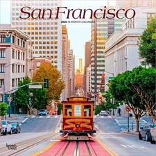 San Francisco 2026 12x24" (Hanging) Monthly Square Wall Calendar | Plastic-Free