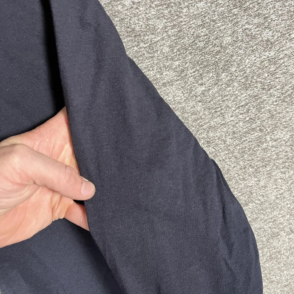 Sudadera con Capucha John Varvatos EE. UU. Para Hombres Grande Azul Marino Cremallera Completa Algodón Modal Foto 3 de 4