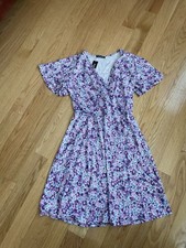 Fensace Pink And Blue Floral Sundress- Medium