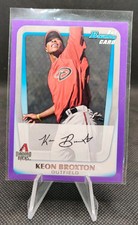 2011 Bowman Prospects Retail Purple BP42 Keon Broxton Diamondbacks Baseball Card