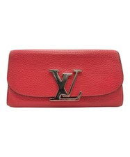 Authentic LOUIS VUITTON Portefeuille Vivienne M58177 Long Wallet Pink Leather