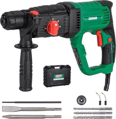 1'' SDS-Plus Lightweight Rotary Hammer Drill, 9 Amp 4 Functions Corded Variable