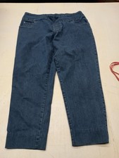 Blair Womens 18WM Pull On Jeans Elastic Waist Medium Wash Denim Pockets