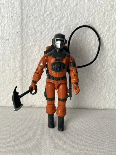 1985 G.I. Joe Barbecue Firefighter Complete w Axe Backpack & Hose Nozzle