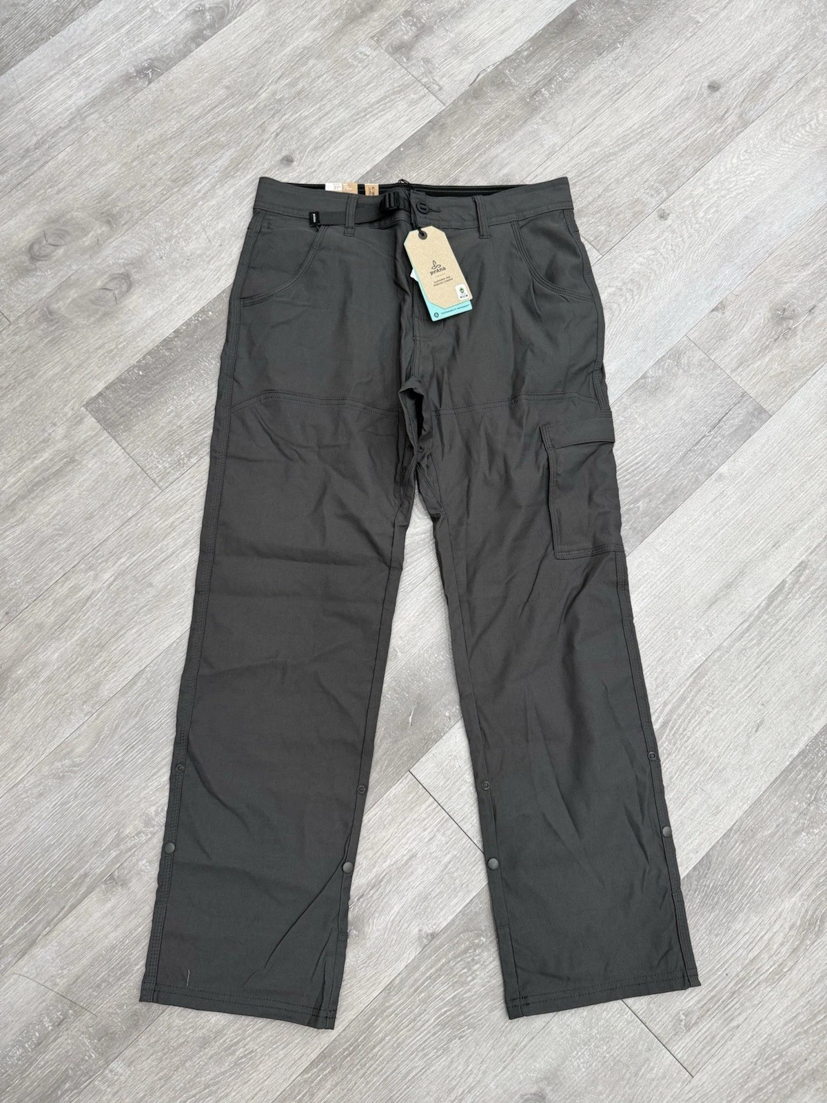Prana Stretch Zion Pant ii Straight Leg Dark Iron Hiking Pant Men Size 31 X 30
