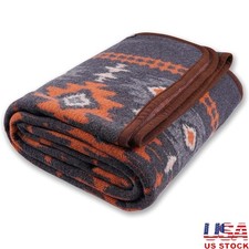 Soft Merino Wool Blanket Cozy Durable Insulated Throw Machine Washable Outdoor