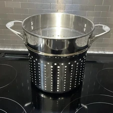 Calphalon Stainless Steel Steamer Strainer Stockpot Insert Fits 6-1/2 Qt Pot
