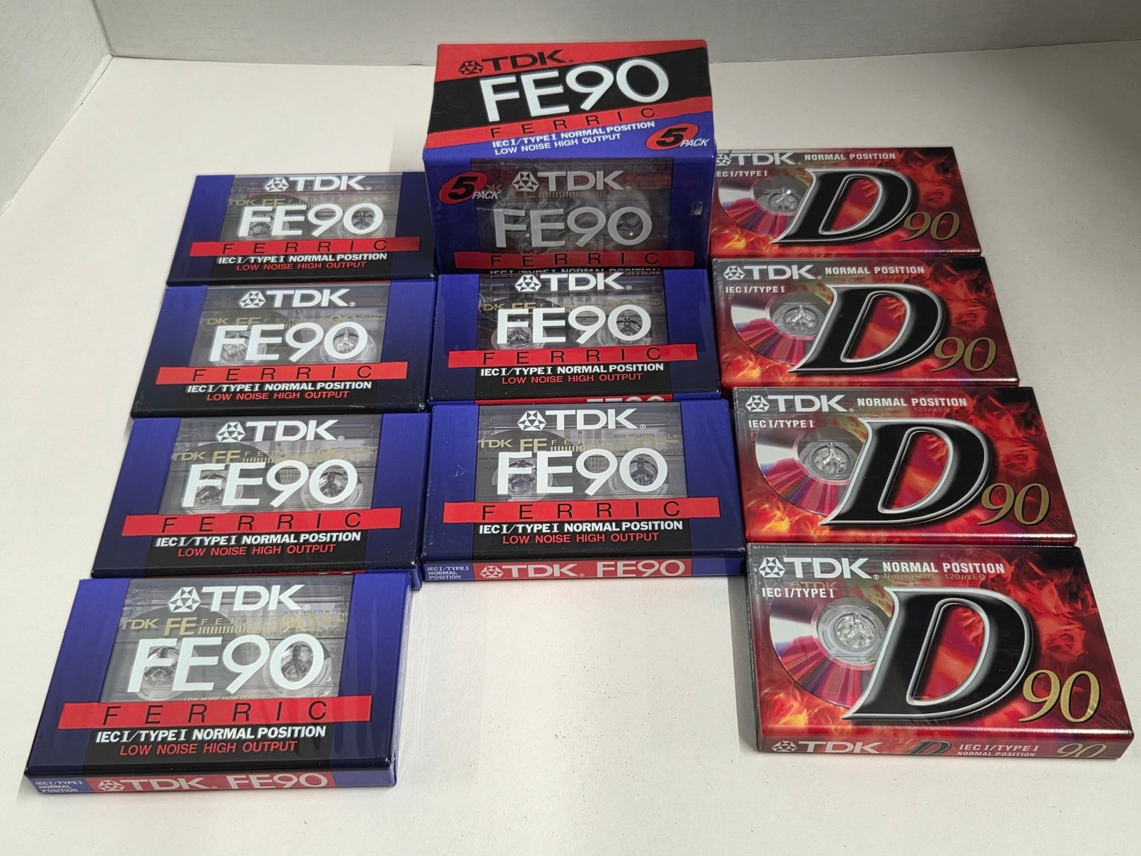 TDK Ferric FE90 Cassette Tapes x11 Pack IEC Type I Audio Recording TDK D90 x4