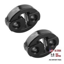 2PCS New Rubber Exhaust Hangers,Heavy Duty Rubber Muffler Hanger with 2 Holes