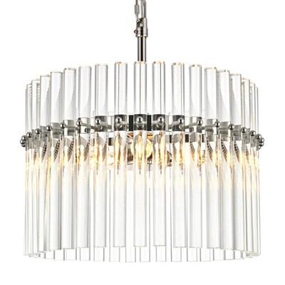 Elegant Lighting LD925D16 Paulina 3 Light 16''W Pendant - Nickel