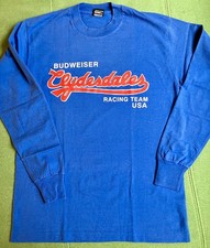 VTG Men  s Large Long Sleeve Budweiser Clydesdale Racing Team Fruit of the Loom