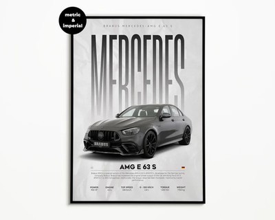 Brabus Mercedes AMG E 63 S Poster |Hyper Car Poster | Super