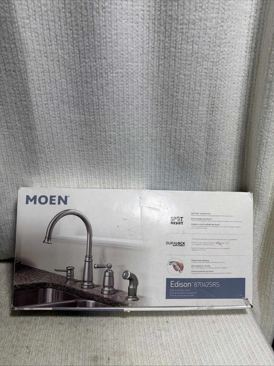 Moen Edison 87042SRS High Arc Kitchen Faucet Spot Resistant
