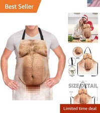 Adjustable Funny Cartoon BBQ Apron - One Size Fits Most Ultimate Gag Gift