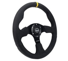 NRG Reinforced Steering Wheel (320mm) Alcantara Steering Wheel w/ Black