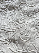 Frontgate King 100x112 Matelasse Coverlet Light Yellow Egyptian Cotton Portugal