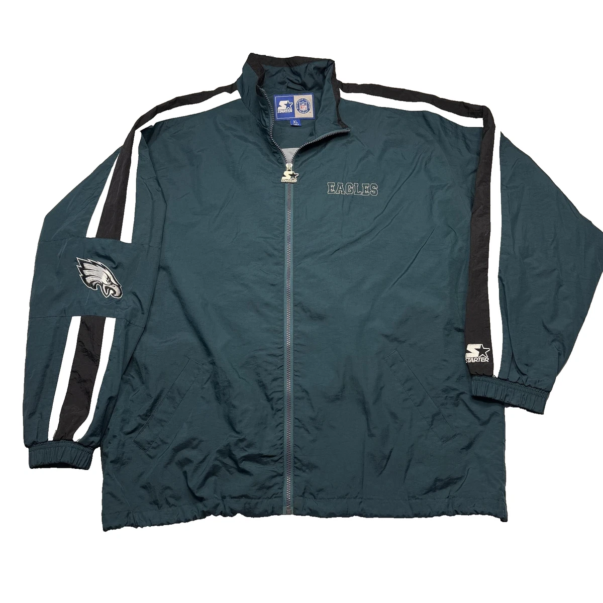 デッドストック PHILADELPHIA EAGLES ジャケット L〜3XL Starter Philadelphia Eagles Pullover Jacket Kelly Green/Black