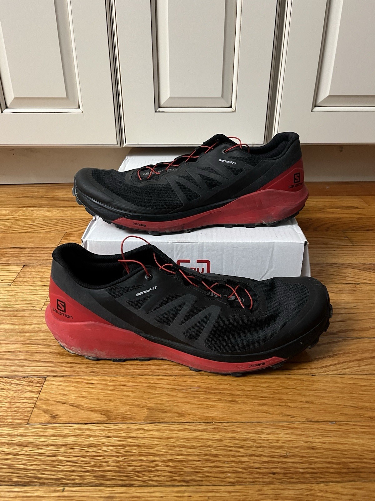 Scarpe da trail running Salomon Sense Ride 4 nere rosse sneakers uomo 13 Ortholite