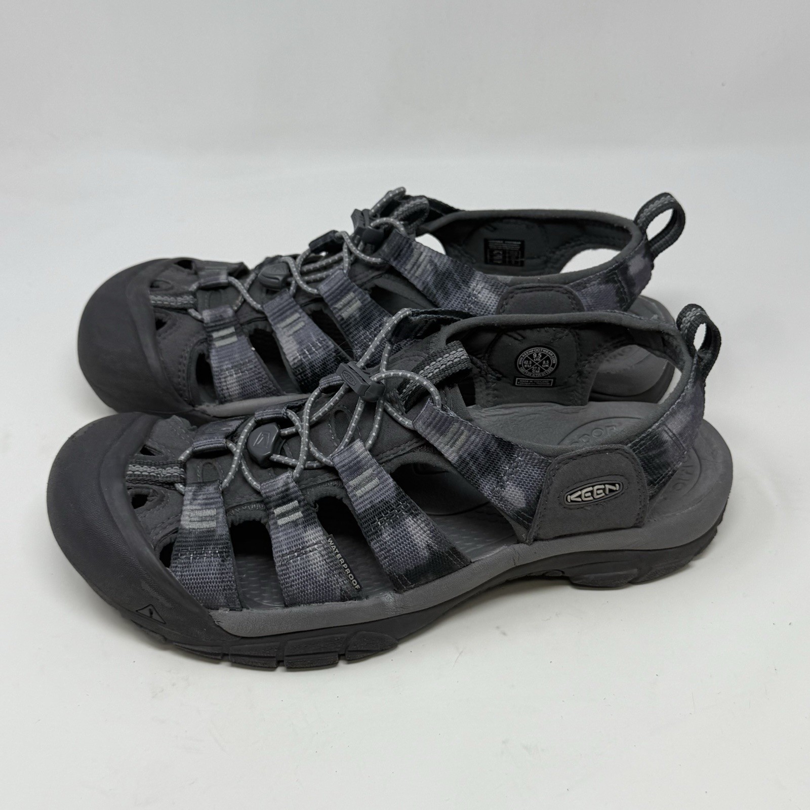Sandali da pescatore Keen Newport H2 impermeabili uomo 9 5 grigi mimetici escursionismo campeggio