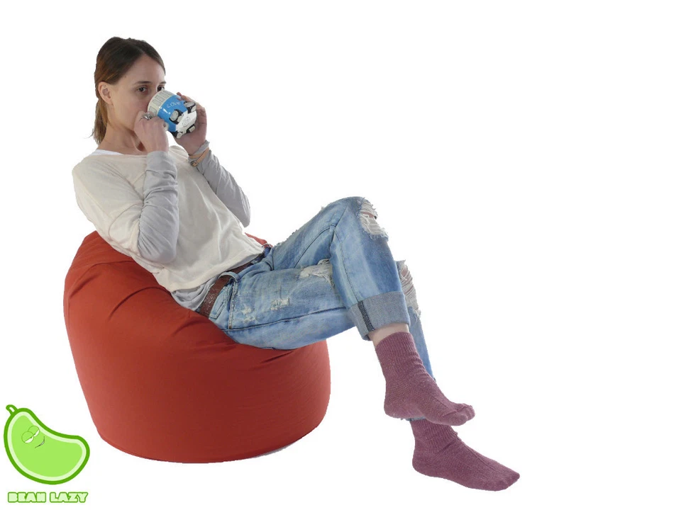 Bean Lazy Cotton Bean Bag - Adult Size, Terracotta