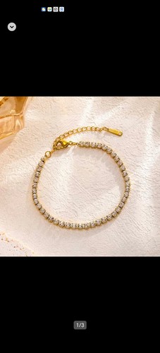 *ELEGANT & RARE*BRAND NEW GORGEOUS WHITE COLOR CZ SPARKLY BRACELET!! - Picture 2 of 3