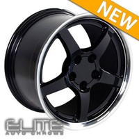 Black 17 Rim W/machined Lip - Corvette C5 Deep Dish Style Wheel - 17x9.5 on sale Black 17 Rim W/machined Lip - Corvette C5 Deep Dish Style Wheel - 17x9.5 on sale