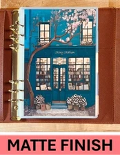 MATTE Cute Bookstore Front  Cover Set 4 use with Erin Condren A5 Ring Binder~