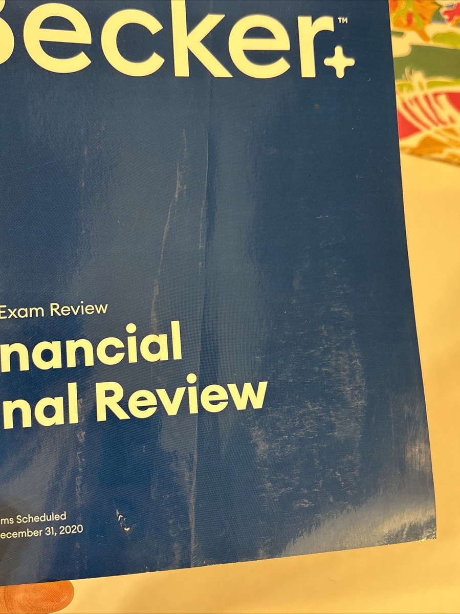 Becker CPA Review 4冊(Final reviewを含む) Becker CPA FINANCIAL FINAL REVIEW For Exam Scheduled After