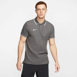 Nike Club Team 19 Adult Mens Polo Shirt Top Short Sleeve Charcoal / White  Trim | eBay