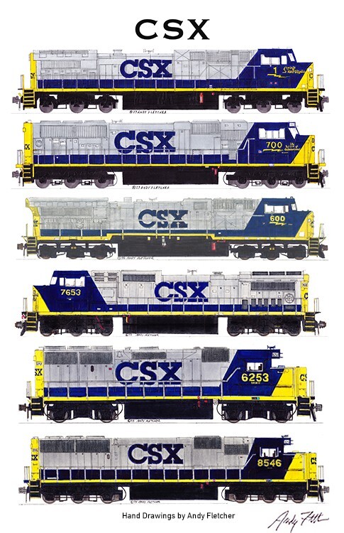 CLASS:y サイン Vtg 1989 Train Slide 1901 CSX Engine Y2H065 | eBay