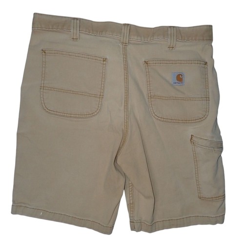 Carhartt Shorts Mens 36 Tan Relaxed Fit Distressed Fade 102514-918 Vintage - Picture 6 of 8