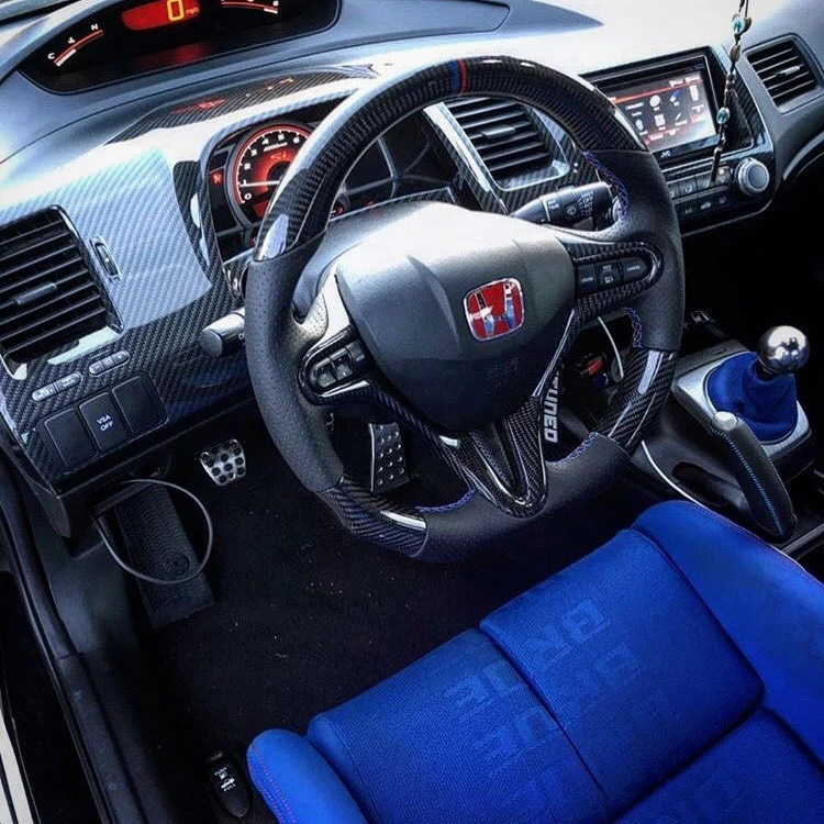 2006-11 Civic Carbon Double Din Dash Kit Hydro Dipped Dip Vtec Jdm trim Password - Image 3 of 4