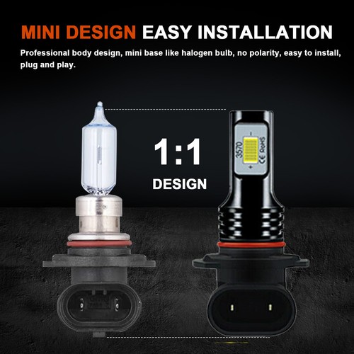 Combo de faros LED 8000 k altos bajos + bombillas antiniebla para Dodge Magnum 2005-2008 - Imagen 5 de 12