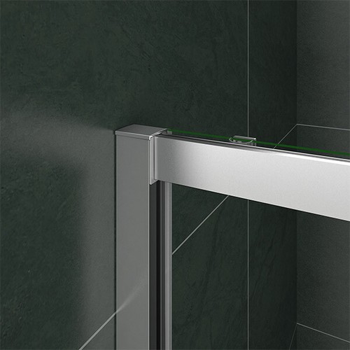 Offset WalkIn Quadrant Shower Enclosure Corner Cubicle Glass Door&Tray&Riser Kit - Picture 8 of 29