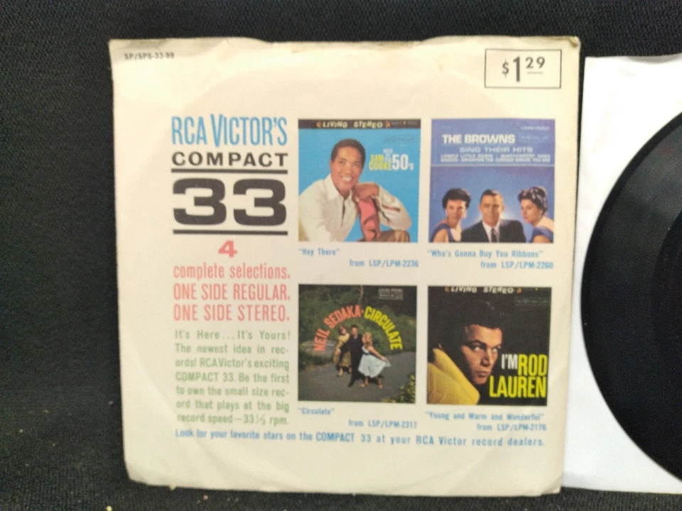 Compact 33 Double Vinyl EP 33 1/3 RPM 7" record RCA Victor SP-33-99 1961 Various Foto 3 de 4