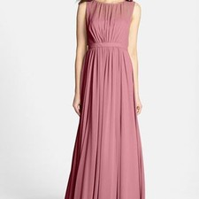 NWOT  primerose  Jenny Yoo 'Vivienne' Pleated Chiffon Gown size 2