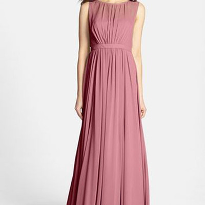 Robe Plissée Jenny Yoo 'Vivienne' En Mousseline – Taille 12, Charbon, élégante Et Fluide