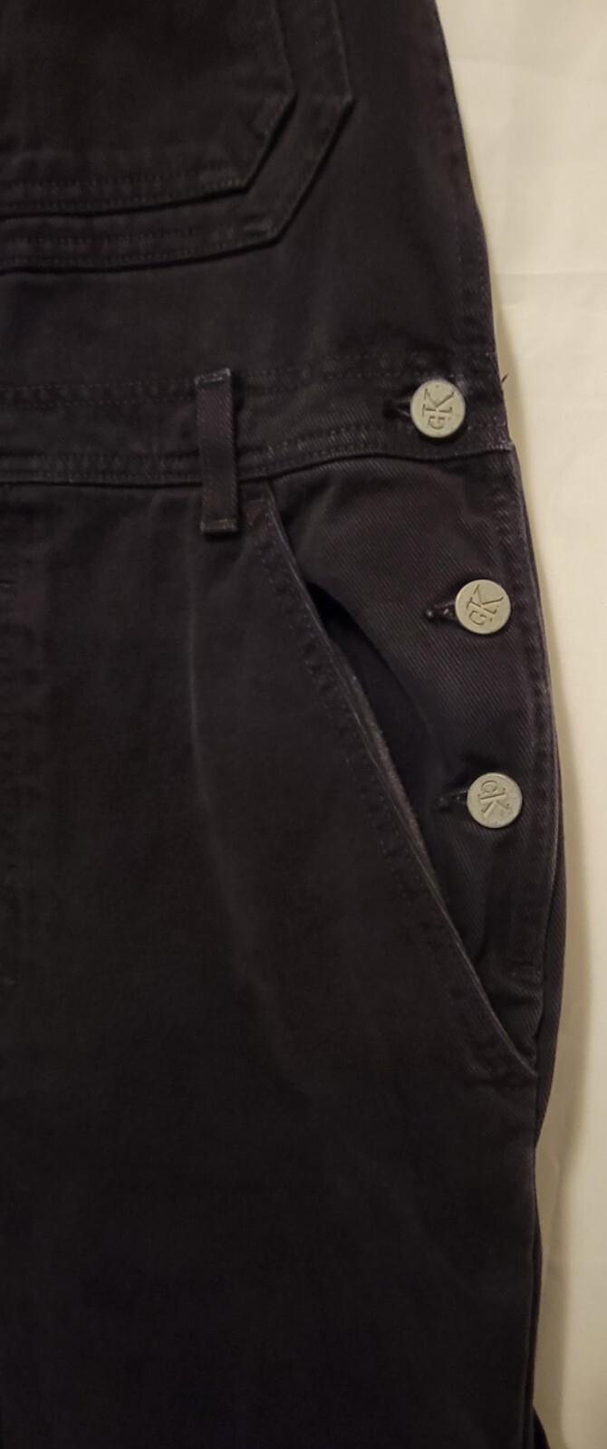 Rare 90s Calvin Klein Overalls Black Denim Womens Size Large image 5
