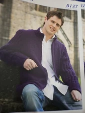 Stylecraft DK Knitting Pattern 8137 Mens Jacket 38-50