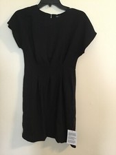 Women's ASOS Nipped In Waist Short Sleeve Mini Dress, Size 04 {US} Petite -Black