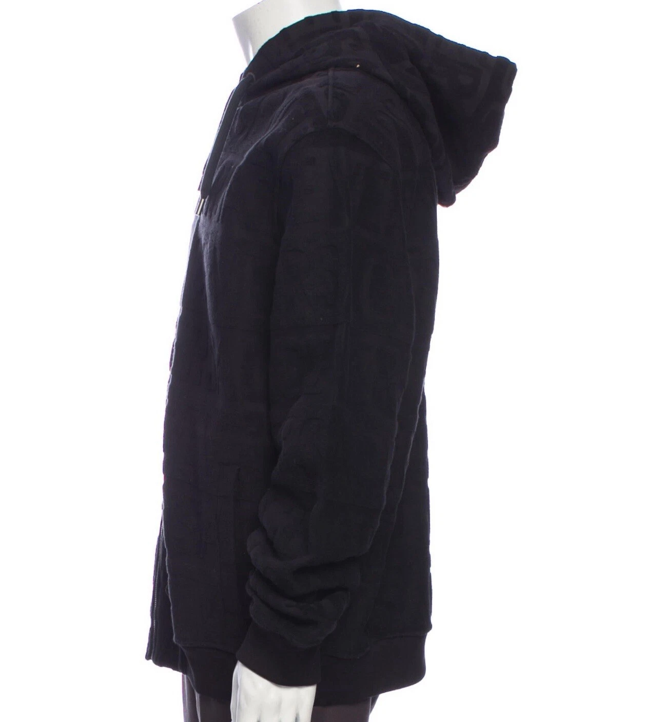 Giacca con cappuccio e zip Versace! (Uomo XL) Unisex Nero