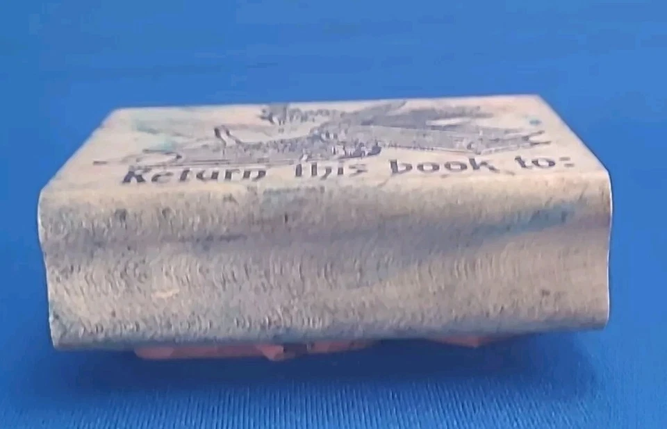 Sello RARO Francisco Vintage "Devolver este libro a" sello de goma BO 526-J Foto 2 de 4