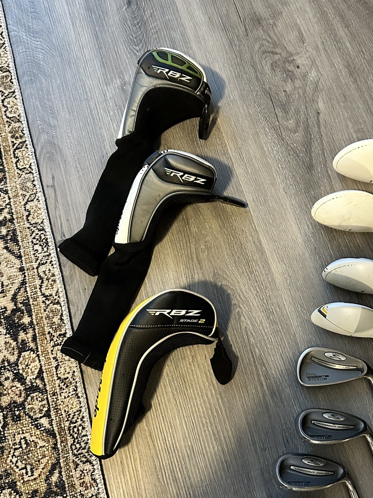 Golf Club Bundle — RBZ Woods+Hybrids, Cobra Wedge Set+3 Iron, Scotty