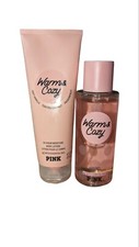 VICTORIA'S SECRET PINK WARM  COZY BODY MIST  MOISTURE LOTION SET 8 Fl Oz