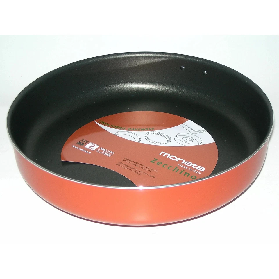 TORTIERA RUOTO TEGLIA ROTONDA DA FORNO ZECCHINO di MONETA ANTIADERENTE #12 - Immagine 2 di 4