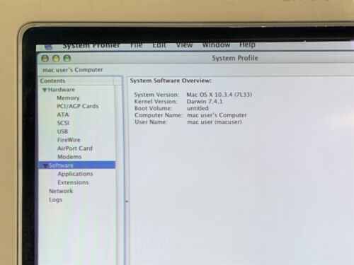 Apple eMac G4 A1002 PowerMac 6,4 17" 1.25GHz PowerPC CPU 256MB 40GB HDD OSX 10.3 - Picture 4 of 9