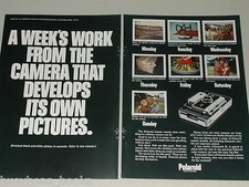 1969 POLAROID 250 2-page advertisement, Polaroid 250 instant camera a weeks work