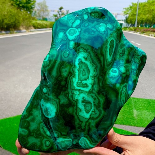 3.67LB Natural Malachite transparent cluster coarse crystal mineral sample - Picture 7 of 22